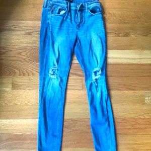 Express mid rise skinny jeans, size 6